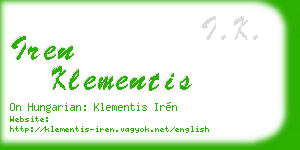 iren klementis business card