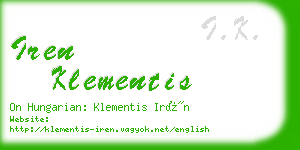 iren klementis business card